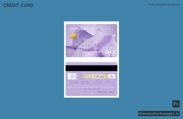 Beispielansicht der Visa-Karte der argentinischen Stadtbank von Rosario